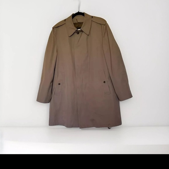 London Fog Maincoats Insulated Trench Coat Removable Zip Liner Men's Size 42/ L - Picture 1 of 16